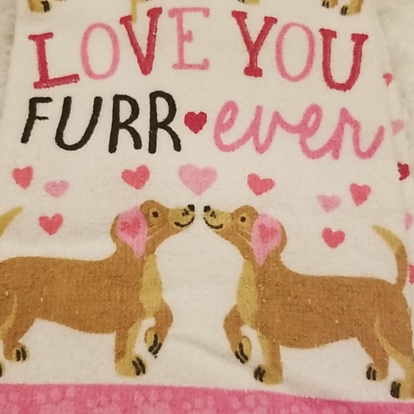 Valentine's Dachshund Kitchen Towel - Picture 3 of 4